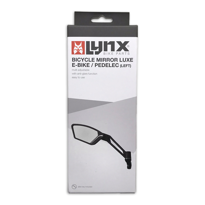 421150 LYNX Bicycle mirror luxe e-bike / speed pedelec (left) <-> 118 x 55 mm